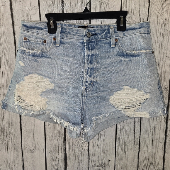 Abercrombie & Fitch Pants - Abercrombie & Fitch Women’s Annie High Rise Jean Denim Shorts Distressed Size 8
